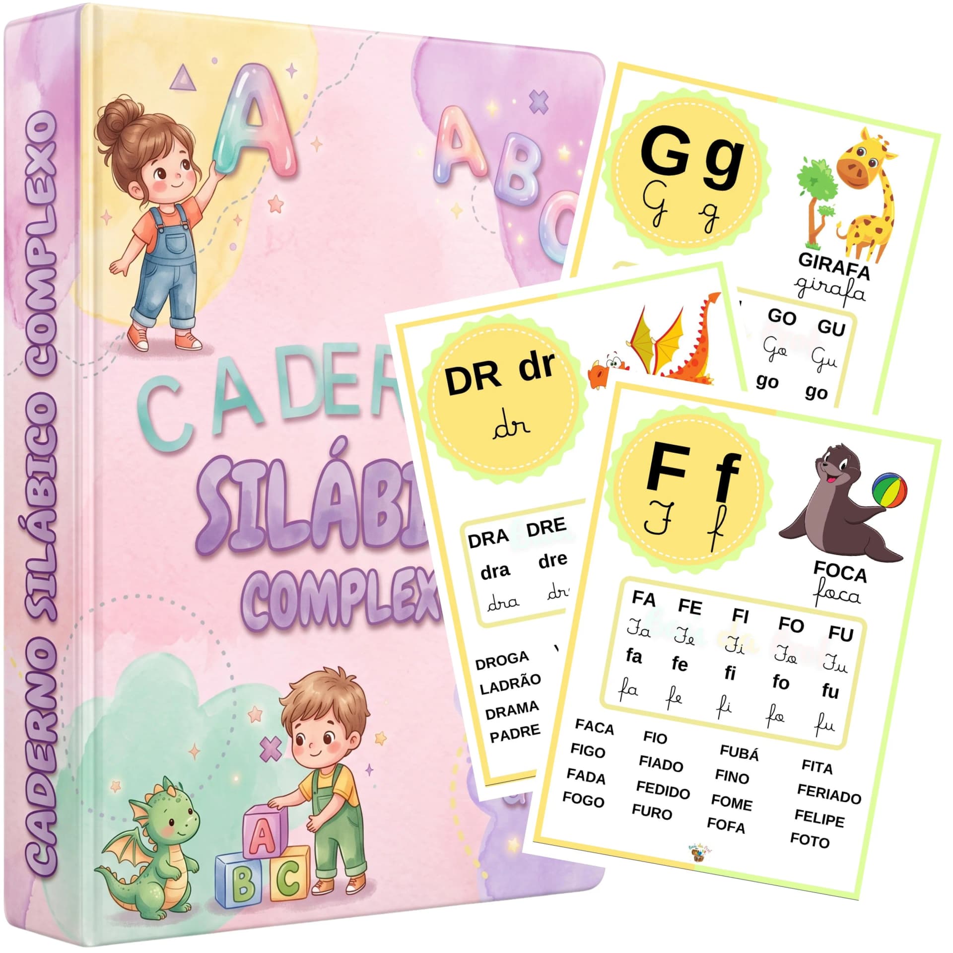 Material Pequenos Gênios — Caderno Silábico Simples