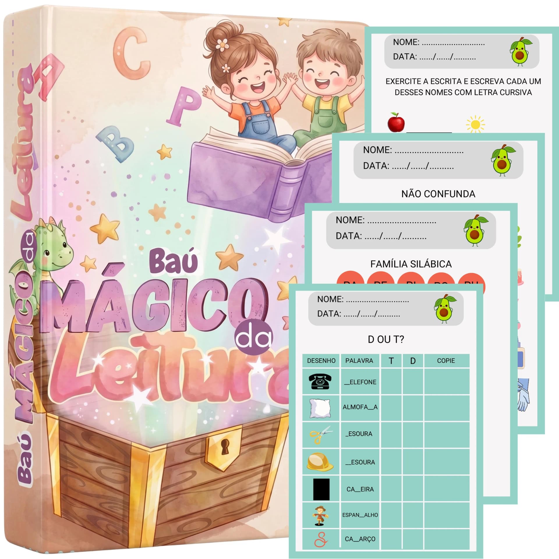 Material Pequenos Gênios — Caderno Silábico Complexo